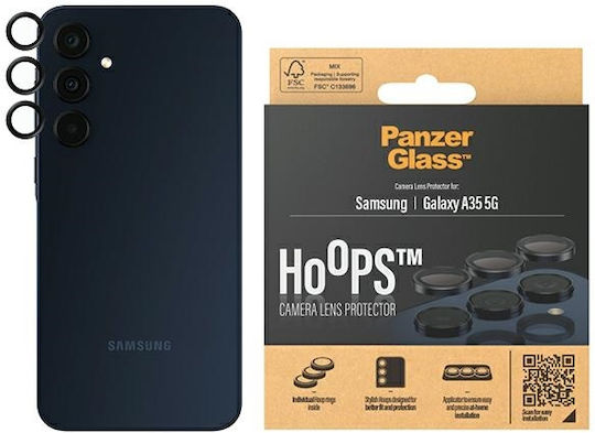 PanzerGlass Hoops Camera Protection Tempered Glass Black for the Samsung Galaxy A35 5G