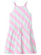 vidaXL Girls Dress Striped Sleeveless Pink