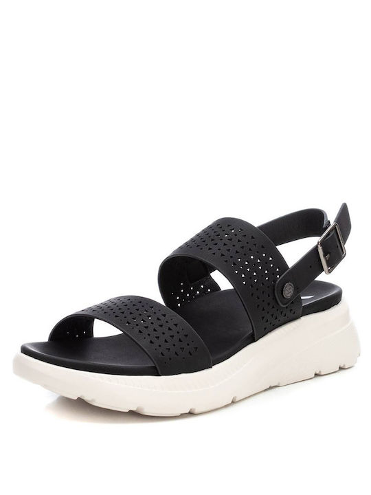 Xti Synthetic Leather Women's Sandals Black