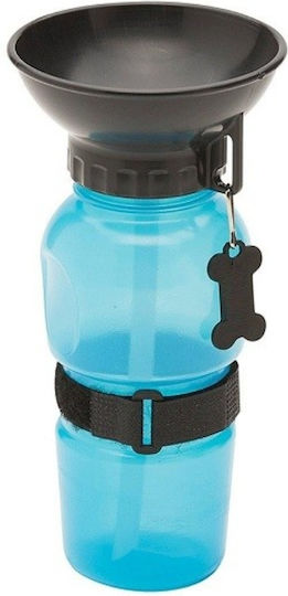 Aqua Plastic Sticlă Apă pentru Câine & Pisică 500ml în Culoare Albastru