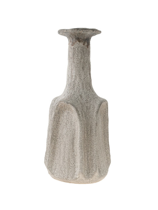 Decorative Vase Σαγρε Gray 18.3x44cm