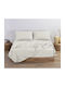 Nef-Nef Homeware Basic Σεντόνι Υπέρδιπλο 240x270εκ. Ecru