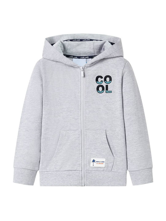 vidaXL Kids Sweatshirt Cardigan with Hood grey