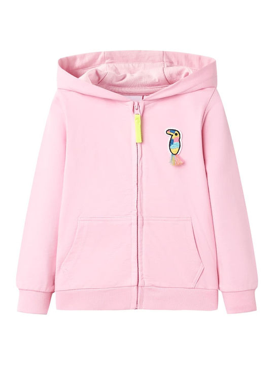 vidaXL Kids Sweatshirt Cardigan with Hood Intense Pink