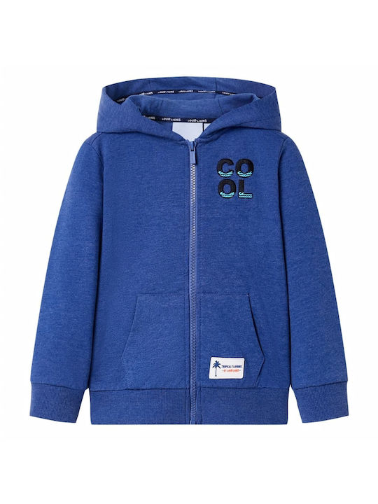 vidaXL Kids Sweatshirt Cardigan with Hood Dark blue