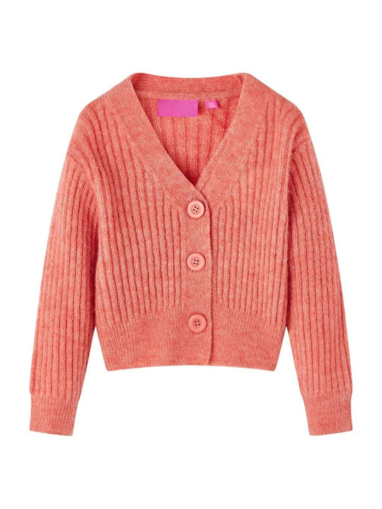 vidaXL Kids Cardigan Knitted Pink