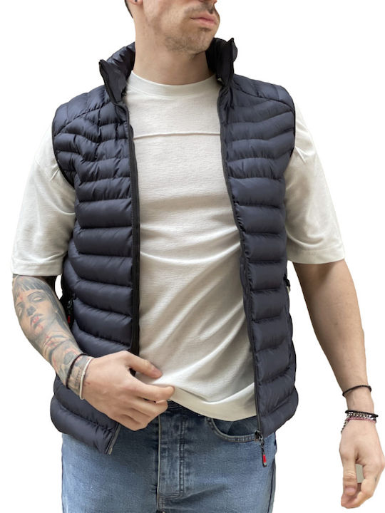 Huxley & Grace Men's Sleeveless Puffer Jacket Blue