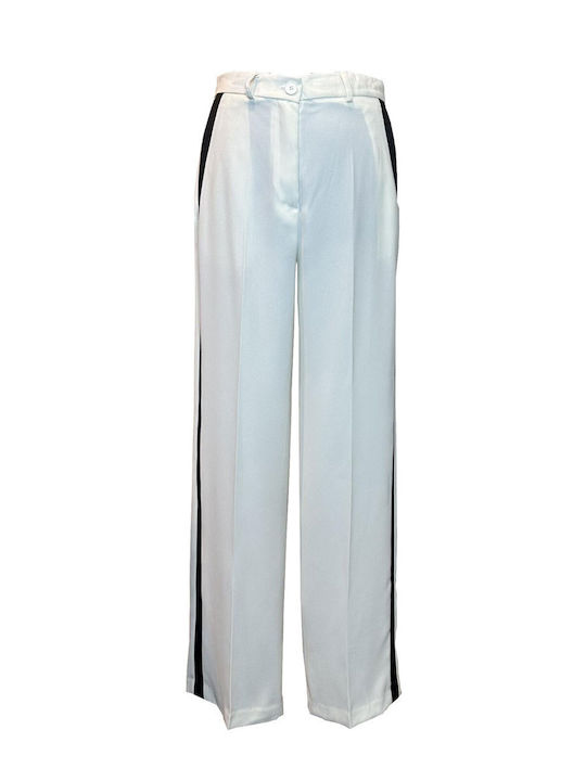 Vicolo Women's Fabric Trousers White