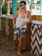 Men's Swimwear Shorts White - Black