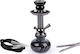 Hookah Shisha Md All Black Single 1 Hose - 26cm