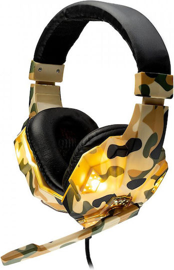 Spacer Gaming Über Ohr Gaming-Headset mit Verbindung USB Camo
