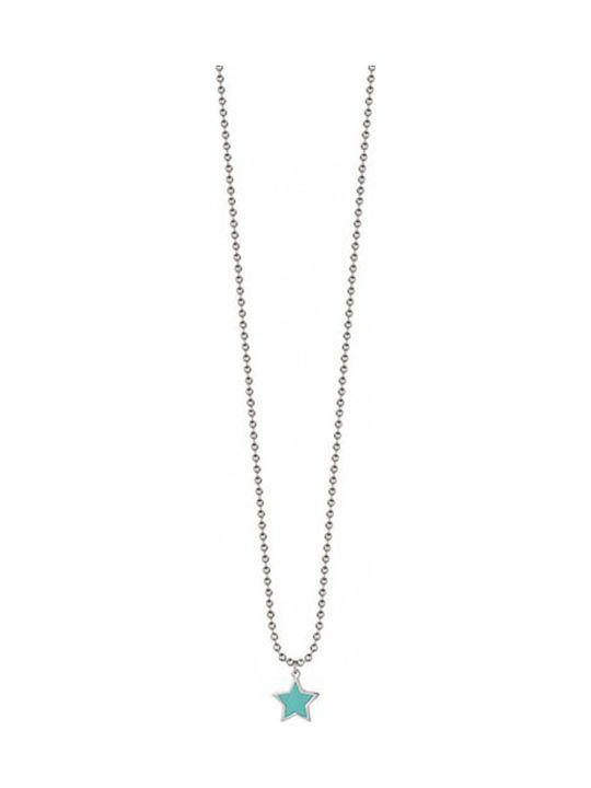 Luca Barra Necklace with design Star from Steel