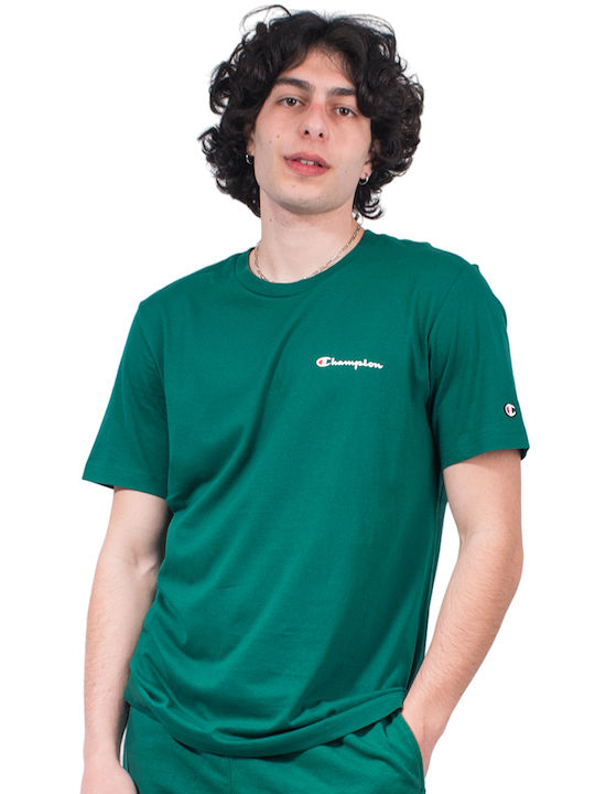 Champion Crewneck T-shirt Bărbătesc cu Mânecă Scurtă Verde