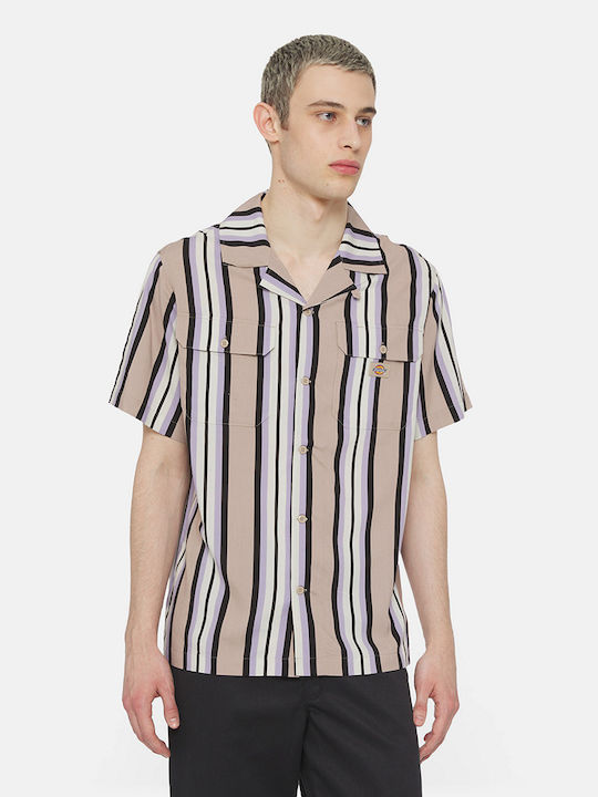 Cu mânecă scurtă Cămașă Cu dungi Multicolor