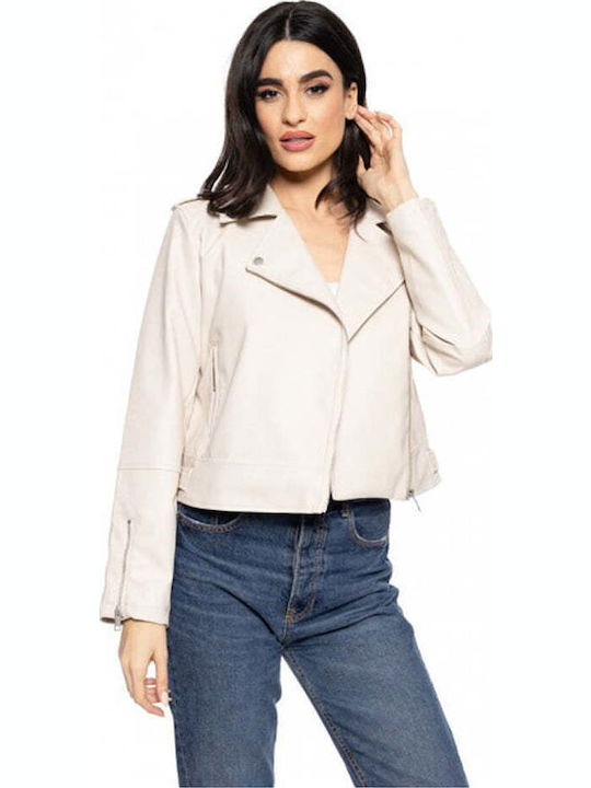 Splendid Γυναικείο Biker Jacket Μπεζ
