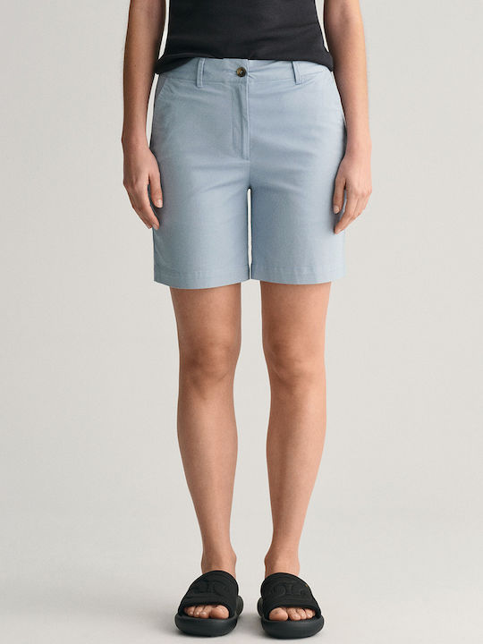 Gant Women's High-waisted Shorts Light Blue