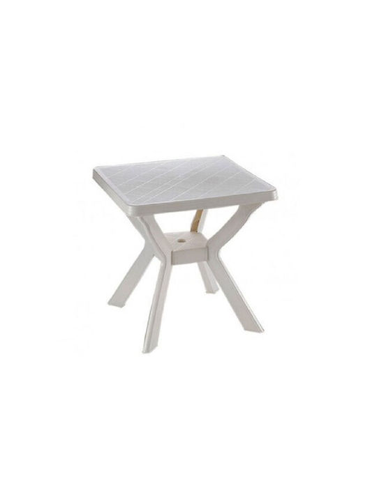 Tisch für kleine Außenbereiche Stabil Σκιαθος White 70x70x70cm