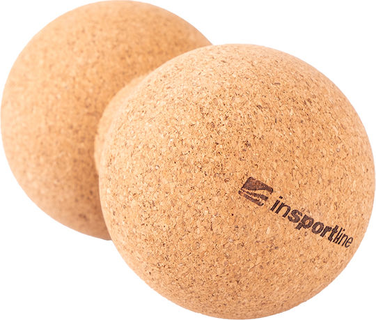 inSPORTline Μπάλα Μασάζ Διπλή Καφέ 16cm