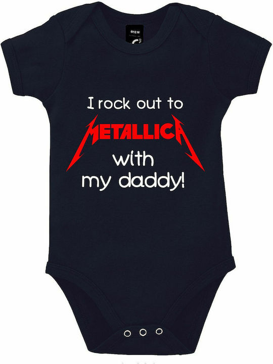 kirikoko I Rock out to METALLICA with my Daddy Къс ръкав French Navy