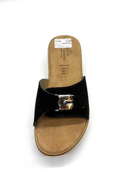 Women's Flat Sandals Anatomic in Black Color