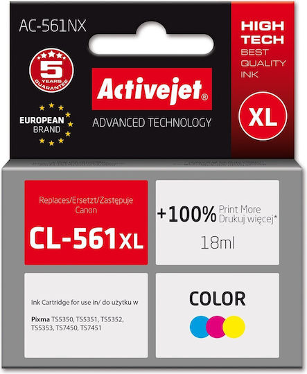 Active Jet Συμβατό Μελάνι Εκτυπωτή InkJet Brother CL-561XL 18ml Πολλαπλό (Color) 1τμχ