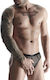 Men's Thong, Elasticated Mesh, Black