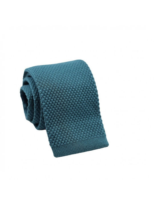 Erika Men's Tie Silk Knitted in Turquoise Color