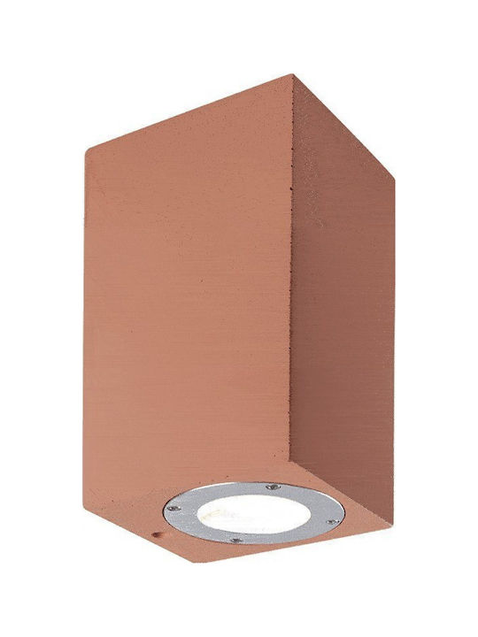 Aca Agnes Wandmontiertes Außen-Spotlight GU10 IP65 Doppelstrahl 10x8.8x20εκ.