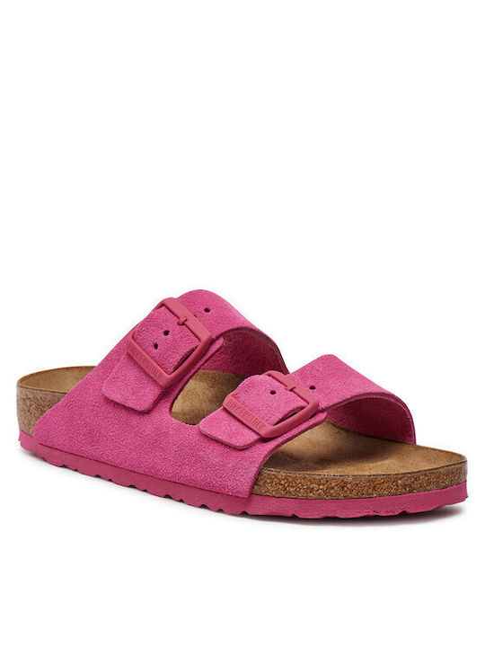 Birkenstock Arizona Damen Flache Sandalen in Ro...