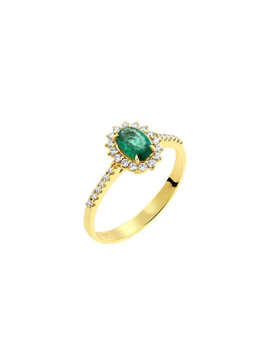 Women's Gold Ring with Diamond 18K