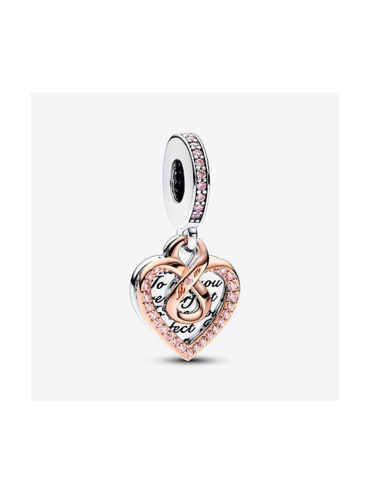 Pandora Charm mit Design Herz aus Silber
