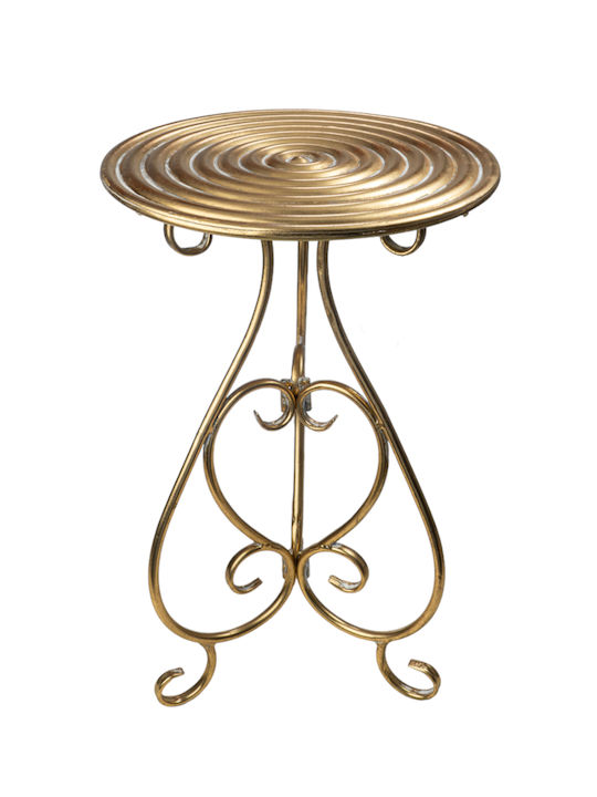 Round Side Table Gold L45xW45xH62cm