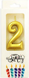 Birthday Candle Number in Gold Color