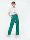 Doca Women's Fabric Cargo Trousers Green
