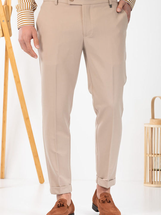 Vittorio Artist Herrenhosen Slim Fit Beige