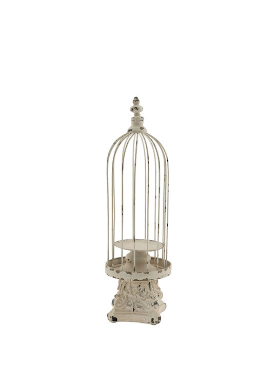 Tabletop Metallic Lantern Beige 16x50cm