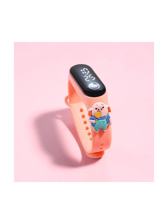 Kids Watch with Rubber/Plastic Strap Pink