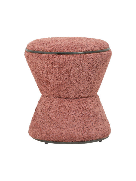 Hocker Für das Wohnzimmer Gepolstert mit Stoff Pink 38.5x38.5x43cm