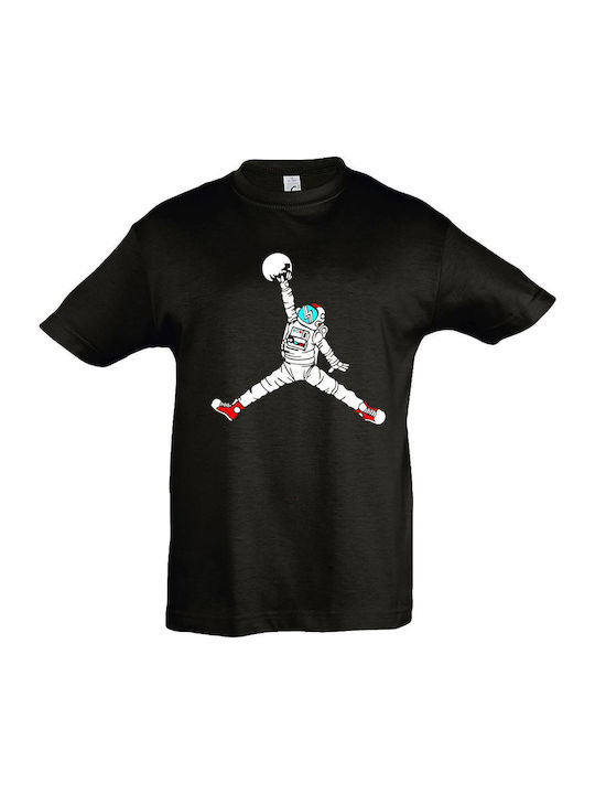 Kids' T-shirt Black Space Jump Like Jordan