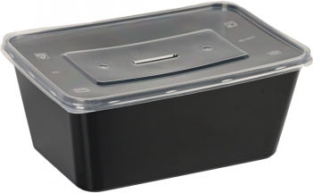 THalassinos Disposable Plastic Tableware 750ml Black 50pcs