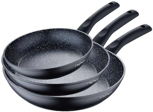 Cheffinger FA-03 Pfannen-Set aus Aluminium 3-teilig