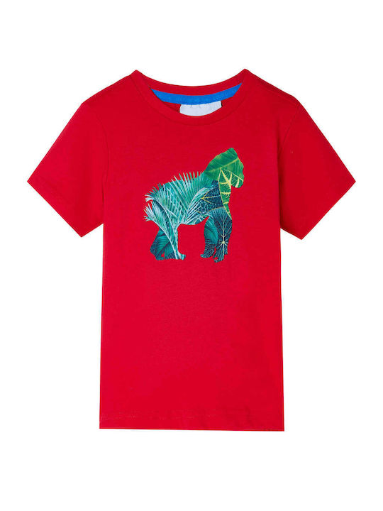 vidaXL Bluză pentru copii Cu mânecă scurtă roșu