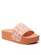 Liu Jo Damen Flache Sandalen in Orange Farbe