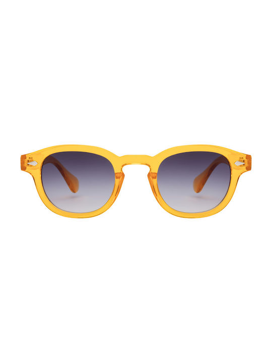 Olio Sunglasses with Yellow Plastic Frame and Gray Gradient Lens 02-6207-3