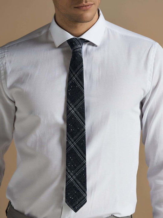 Cravată în carouri pentru bărbați 220-01 - Albastru