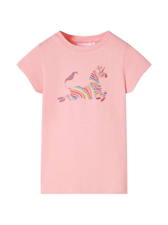 vidaXL Kids Blouse Short Sleeve Pink