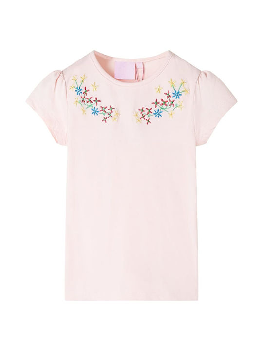 vidaXL Kids Blouse Short Sleeve Pink