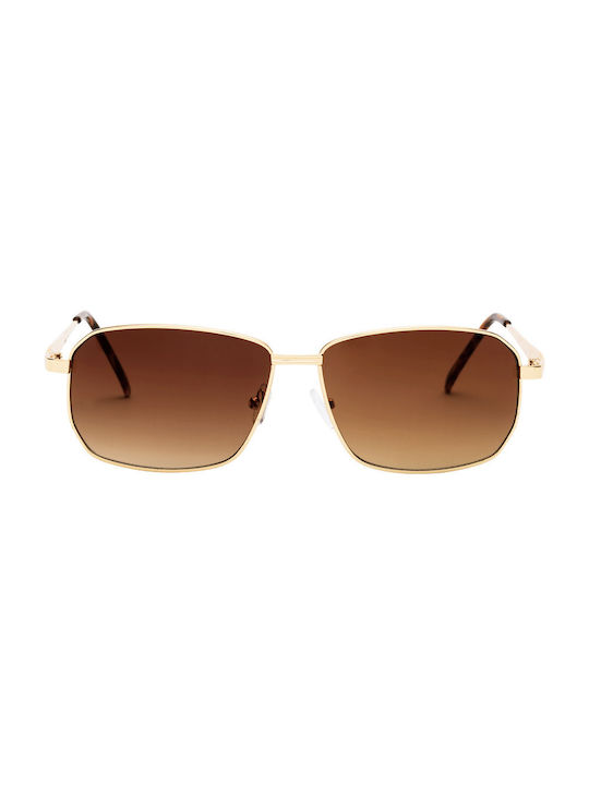 Sonnenbrillen mit Gold Rahmen und Braun Verlaufsfarbe Linse 01-8506-6