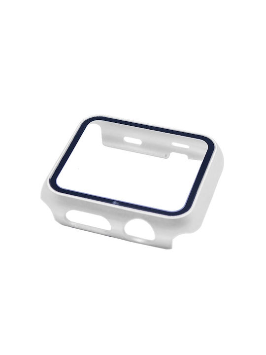 360 Watch Case mit gehärtetem Glas für Apple Watch 42mm - Farbe: Weiß