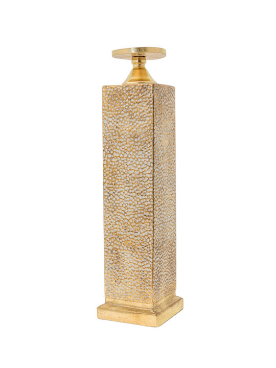 Zen Collection Candle Holder Metal in Gold Color 13.5x52x13.5cm 1pcs